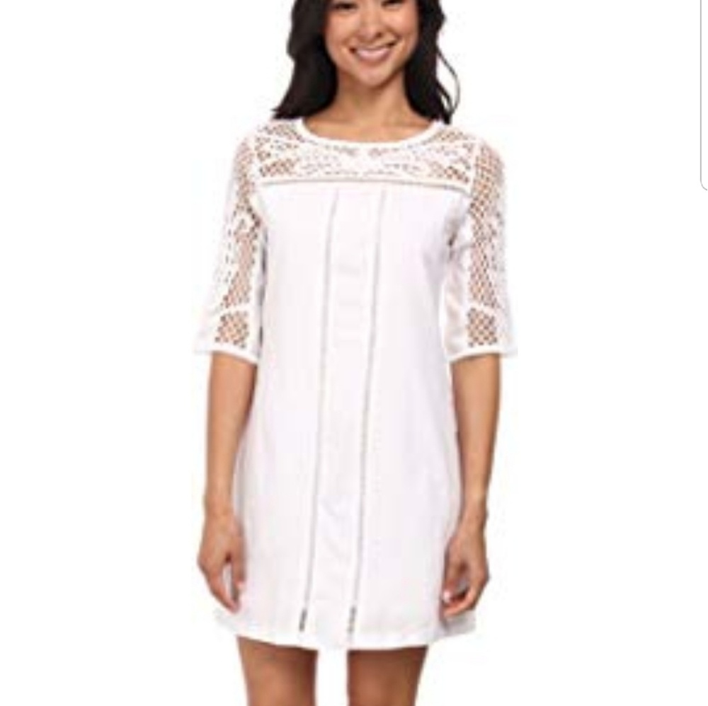 NWT Olive + Oak White Lace Tunic Dress S